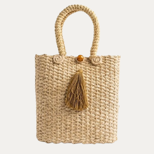 Iraca Palm Tassel Handbag